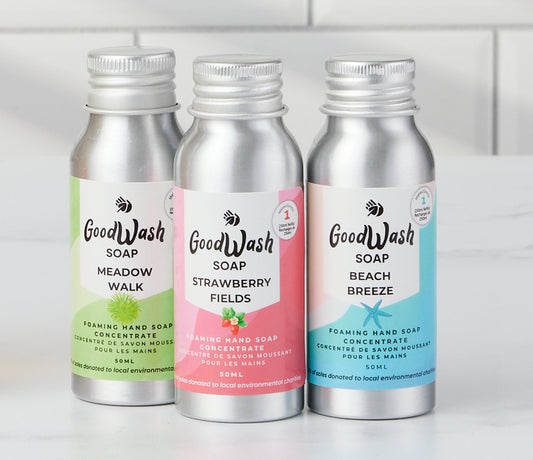 Goodwash Soap Spring/Summer sample pack with 3 trial size soap refills