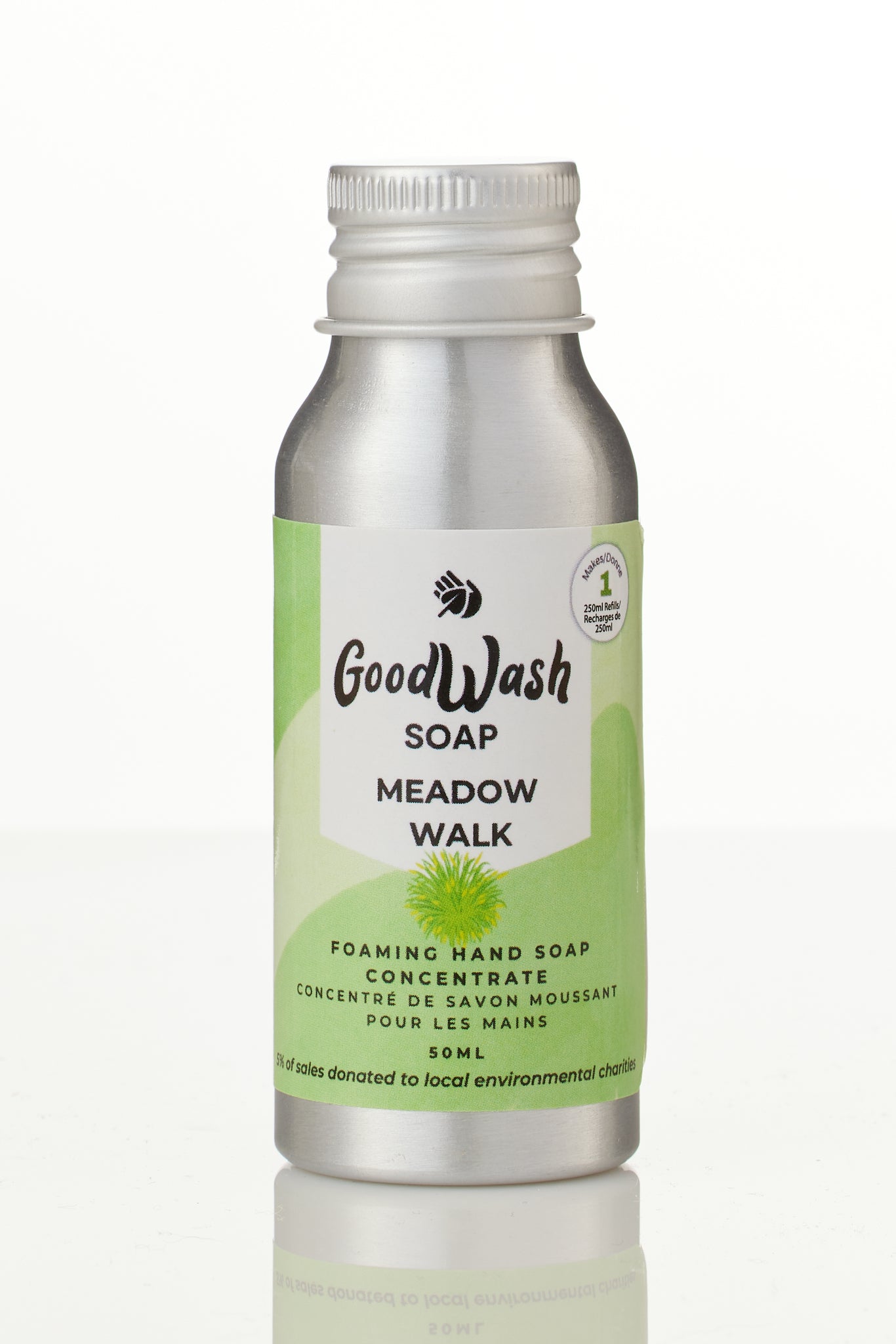 Goodwash Meadow Walk Foaming Hand Soap Concentrate 50ml aluminum bottle